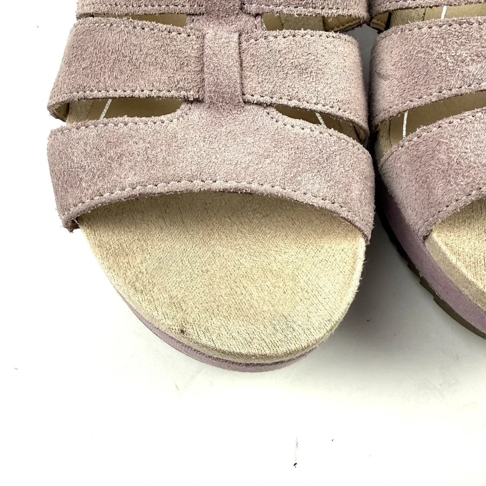 Vionic Tawny Sandals 9.5 Mauve Suede Strappy Shoes Gladiator‎ Womens